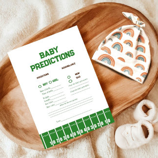 Sport Foot baby prediction Baby Shower game Card