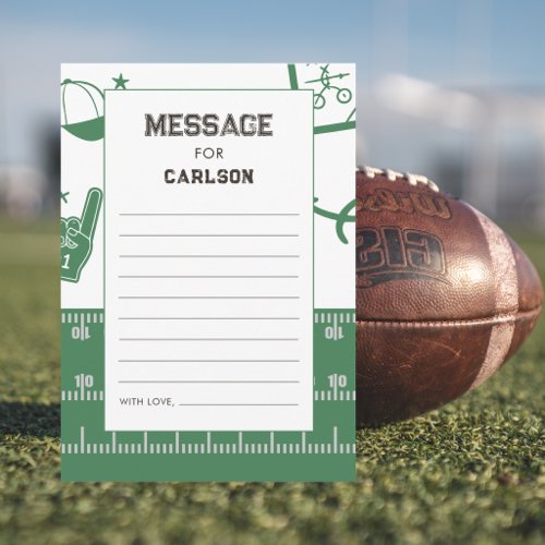Sport Football 1st Birthday Time Capsule Card