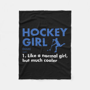 Sport Girl Definition Hockey Fleece Blanket