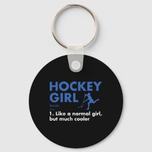 Sport Girl Definition Hockey  Keychain