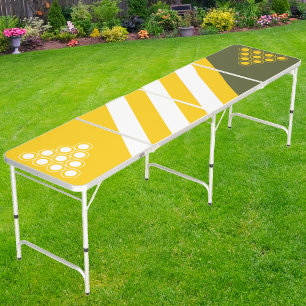 Sport Green Honey Nostalgic Striped Beer Pong Table