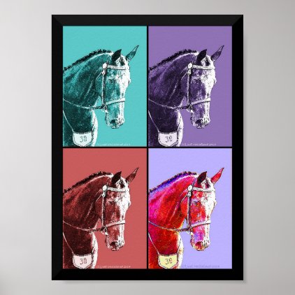 Sport horse pop art poster