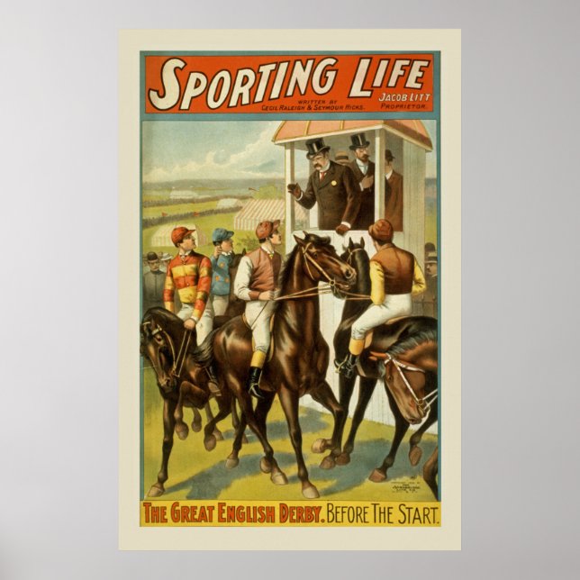 Sport Horse Racing Vintage Poster (Front)