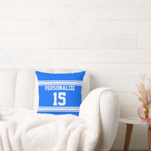 Sport Jersey Design DIY Color, Name and Number Throw Pillow