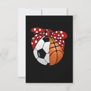 Sport Lover Football And Basketball Together Invitation