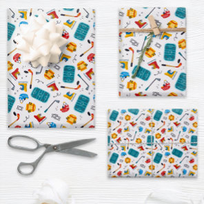 Sport Lover Ice Hockey Wrapping Paper Sheets