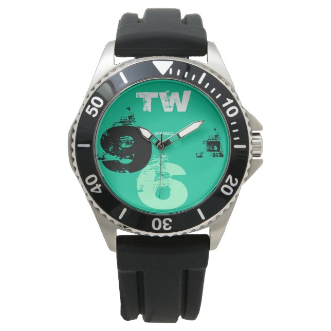 Sport Man 96 Green Sea Clock Watch (Front)