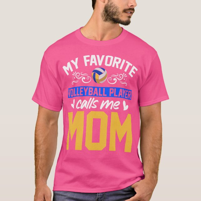 Sport Mothers Day Volleyball Player Mom Volleyball T-Shirt (Front)