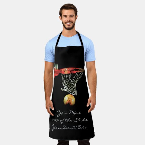 Sport Motivational Quote Basketball Apron