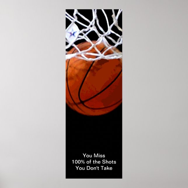 Sport Motivational Quote Basketball Poster (Front)