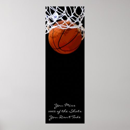 Sport Motivational Quote Basketball Poster