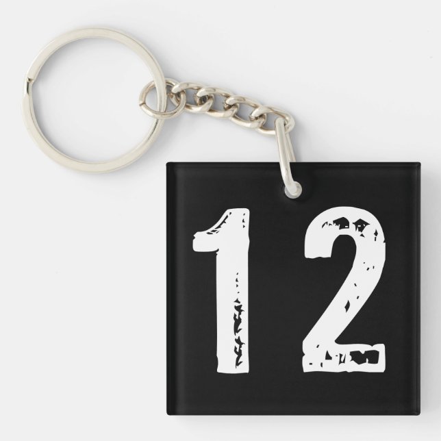 Sport number 12 keychain (Front)