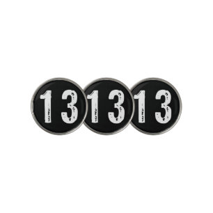 Sport number 13 golf ball marker