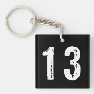 Sport number 13 keychain