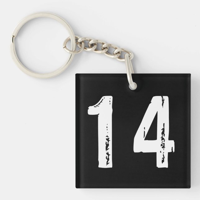 Sport number 14 keychain (Front)
