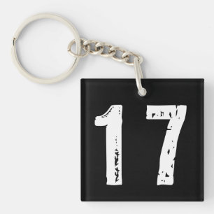 Sport number 17 keychain