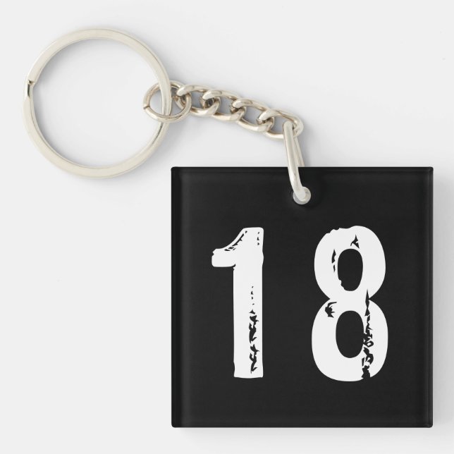 Sport number 18 keychain (Front)