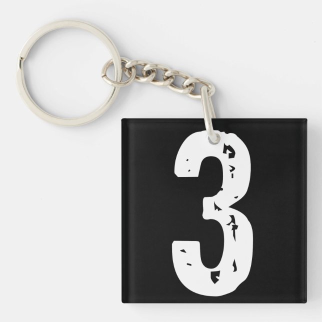 Sport number 3 keychain (Front)