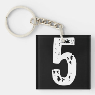 Sport number 5 keychain