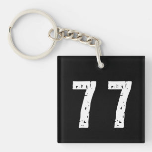 Sport number 77 keychain