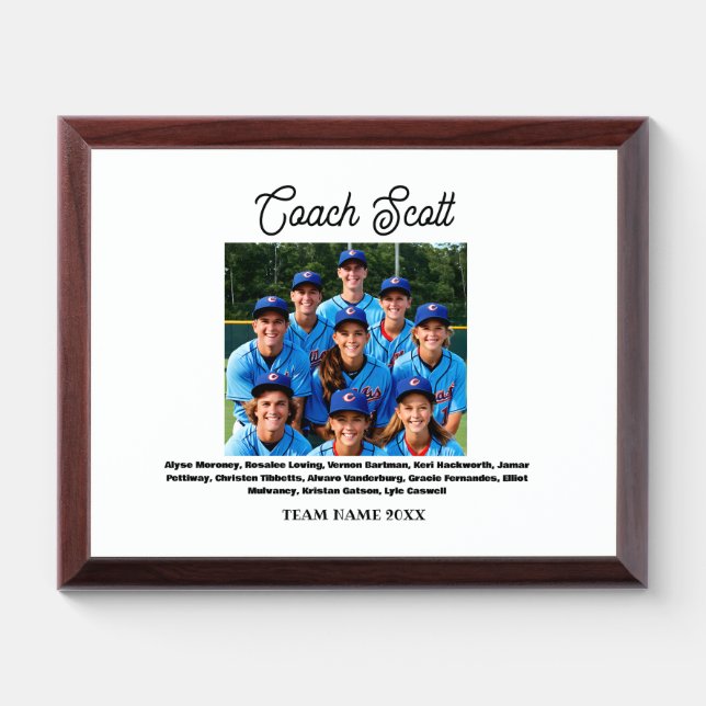 sport photo award certificate plaque (Horizontal)