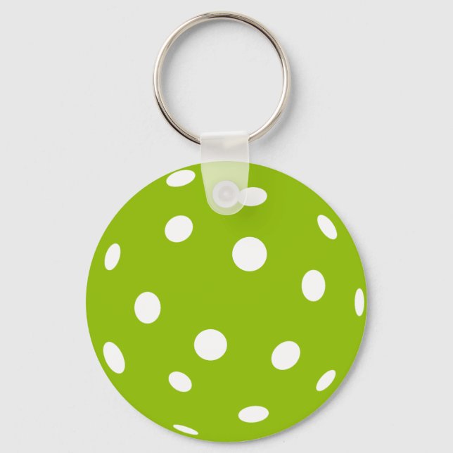 Sport Pickleball green ball Keychain (Front)