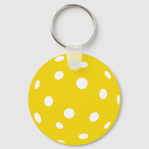 Sport Pickleball yellow ball Keychain