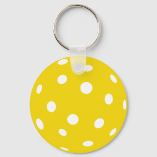 Sport Pickleball yellow ball Keychain