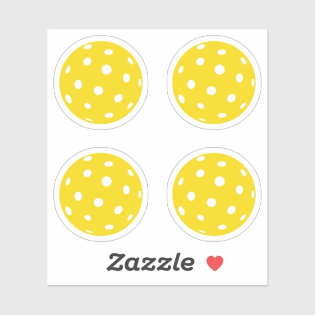 Sport Pickleball yellow balls pack Sticker (Sheet)