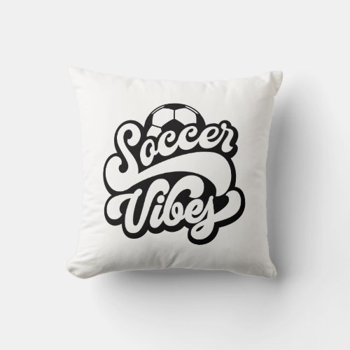 Sport quotes soccer throw pillow