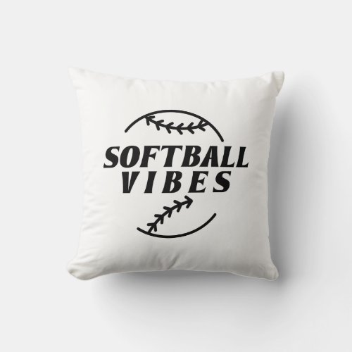 Sport  quotes softball throw pillow