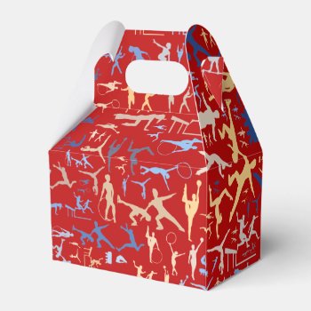 Sport Related Symbols Background Favor Boxes by igorsin at Zazzle