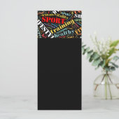 Sport related words pattern (Standing Front)