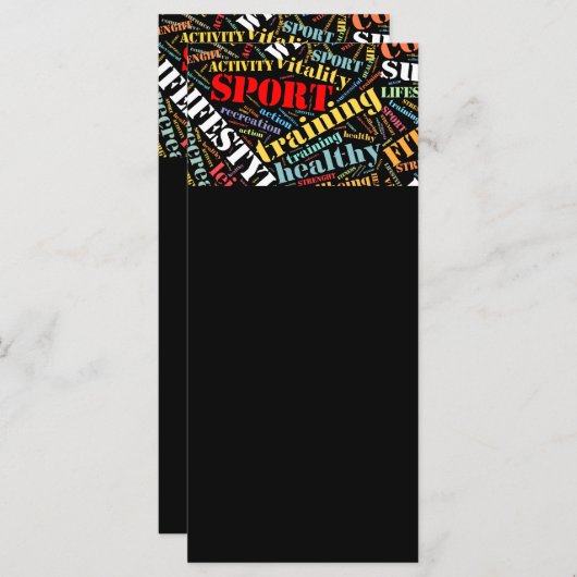 Sport related words pattern (Front/Back)