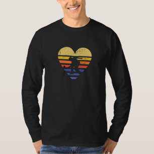 Sport Retro Sunset Heart Bocce Premium T-Shirt