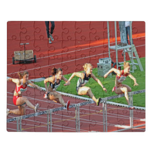 Sport runners race acrylic jigsaw puzzle