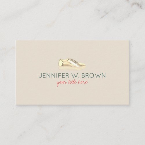 Sport Shoes Fashion Boutique Gold Sneaker Business Card