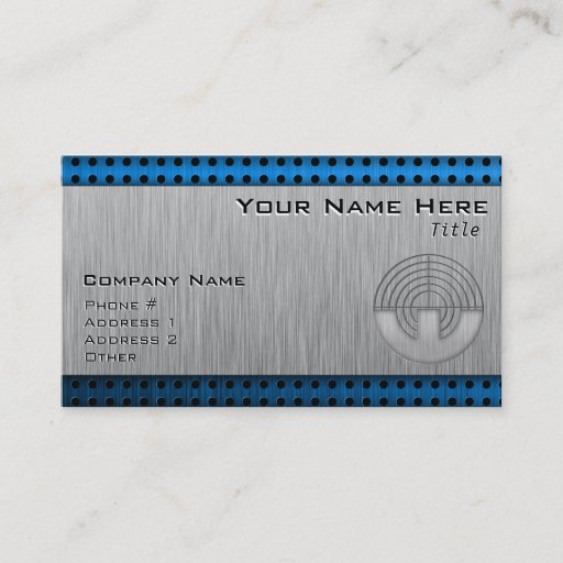 Customizable Sport Shooting; Metal-look Business Card