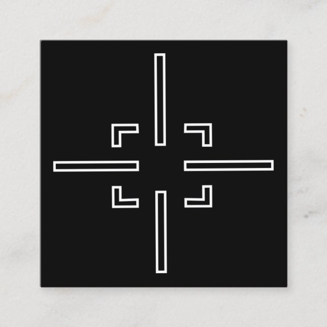 Sport Shooting Square Business Card (Front)