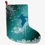 Sport, Snowboarding Large Christmas Stocking