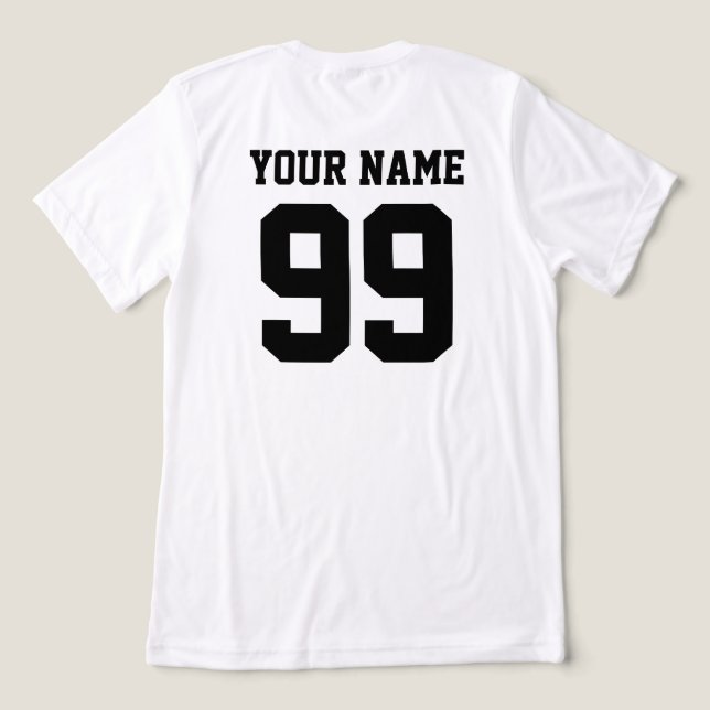 Sport Soccer Baseball Team Custom Back Name Number Tri-Blend Shirt (Design Back)