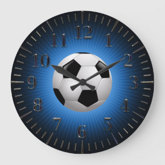 Sport Soccer | Football Modern Blue Wall Clock