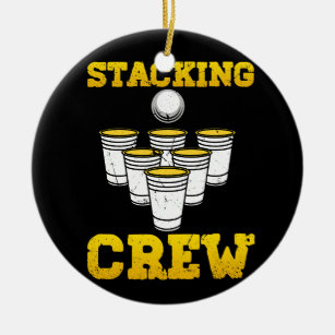Sport Stacking Crew Cups Speed Stacker Squad Stack Ceramic Ornament