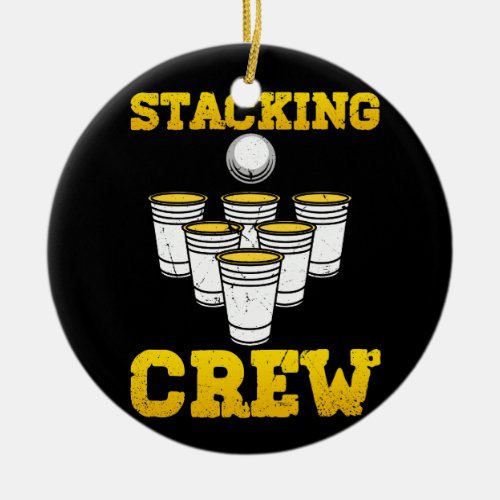 Sport Stacking Crew Cups Speed Stacker Squad Stack Ceramic Ornament