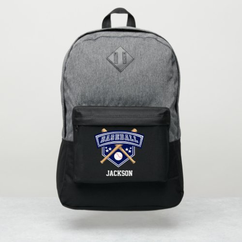 Sport  Style  Baseball _ Blue Port Authority Backpack