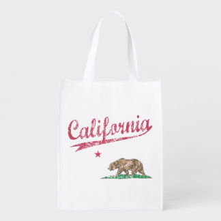Sport Style California Republic Flag Reusable Grocery Bag