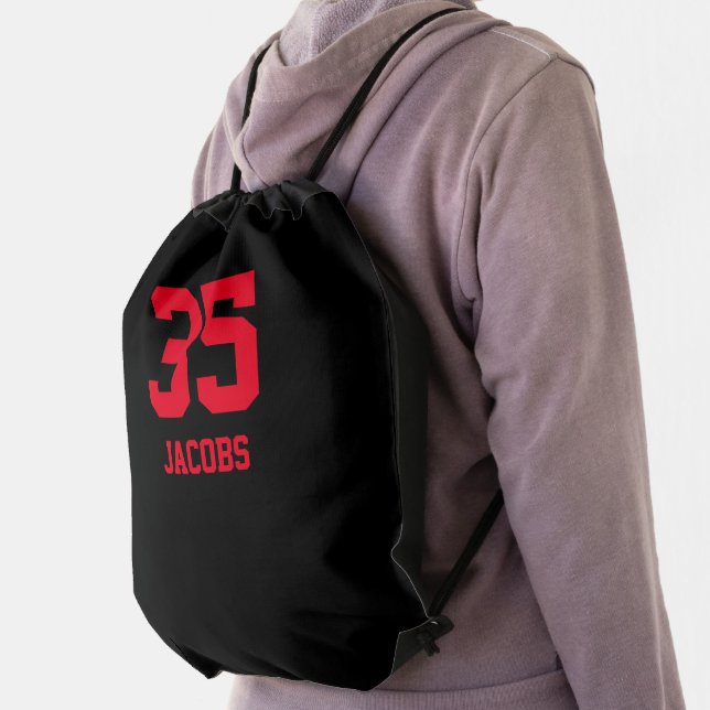 Sport Style / DIY Name and Number Drawstring Bag (Insitu)