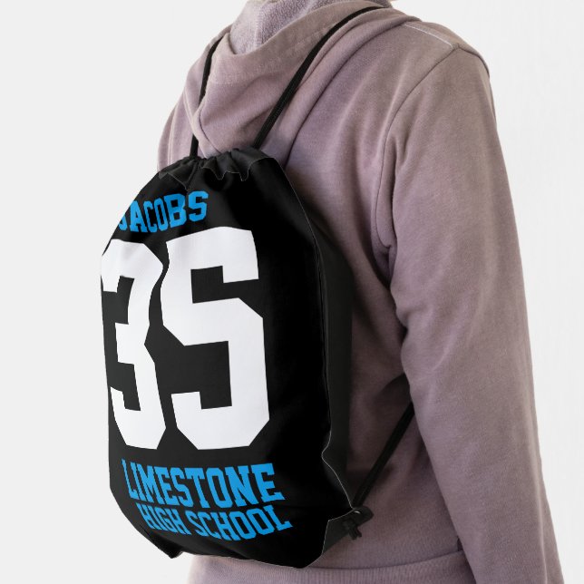 Sport Style | DIY Name, Number, School Drawstring Bag (Insitu)