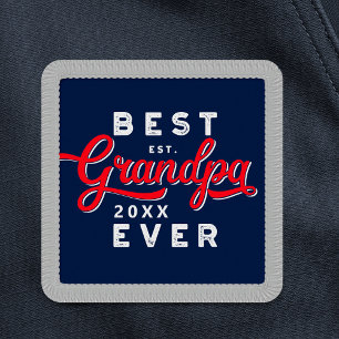 Sport Style Red & Navy Emblem Best Grandpa Ever Patch
