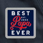 Sport Style Red & Navy Emblem Best Papa Ever Patch<br><div class="desc">Show your amazing papa just how wonderful and loved he is with our fun and sporty "Best Papa Ever" custom name sport style patch design. The design features "Best Papa Ever" in a sporty white, red, and blue typography design with an established year. Great gift for father's day, birthday, anniversary,...</div>